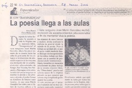 Con "transparencias" la poesía llega a las aulas