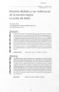 Roberto Bolaño y las reelecturas de la novela negra
