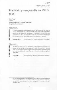 Tradición y vanguardia en Miltín