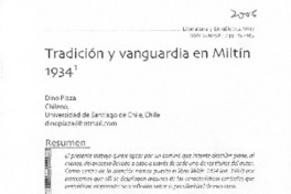 Tradición y vanguardia en Miltín