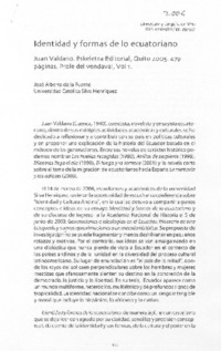Identidad y formas de lo ecuatoriano