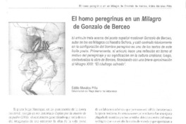 El homo peregrinus en un Milagro de Gonzalo de Berceo