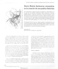 Storni, Mistral, Ibarbourou: encuentros en la creación de una poética feminista