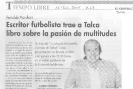 Escritor futbolista trae a Talca libro sobre la pasión de multitudes