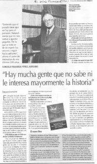 "Hay mucha gente que no sabe ni le interesa mayormente la historia" (entrevista)