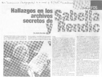 Hallazgos en la archivos secretos de Sabella y Rendic