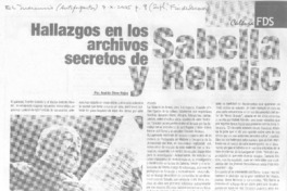 Hallazgos en la archivos secretos de Sabella y Rendic