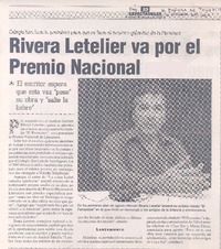 Colegio San Luis lo postulará para que se lleve el máximo galardón de la literatura : Rivera Letelier va por el Premio Nacional