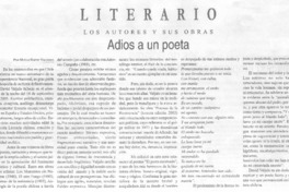 Adios a un poeta