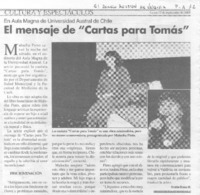 El mensaje de "Cartas para Tomás"