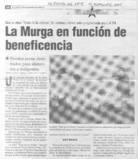 La Murga en función de beneficiencia