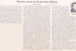 Nuevas voces en la poesía chilena (segunda parte)