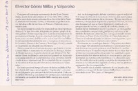 El rector Gómez Millas y Valparaíso