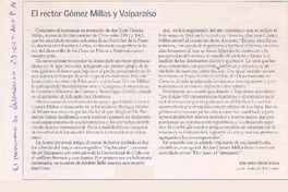 El rector Gómez Millas y Valparaíso