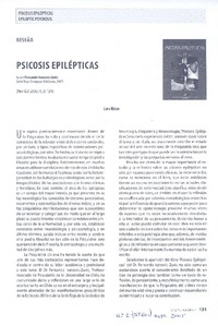 Reseña : psicosis epilépticas ; autor, Fernando Ivanovic-Zuvic