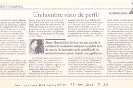 Un hombre visto de perfil