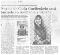 Novela de Carla Guelfenbein será lanzada en Alemania y España