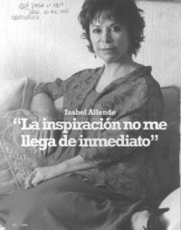 "La inspiración no me llega de inmediato" (entrevista)