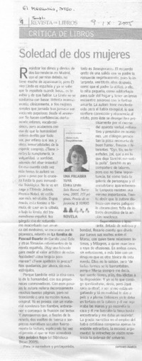 Soledad de dos mujeres