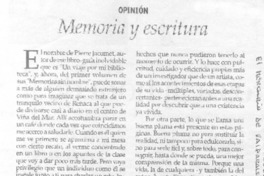 Memoria y escritura