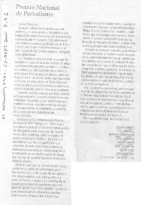Premio Nacional de Periodismo