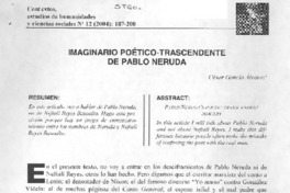 Imaginario poético-trascendente de Pablo Neruda