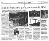 El coloso de acero quue todos creen de Eiffel