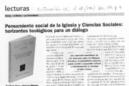 Pensamiento social de la iglesia y ciencias sociales