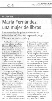 María Fernández, una mujer de libros