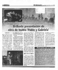 Brillante presentación de la obra de teatro "Pablo y Gabriela"