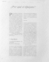 ¿Por qué el Quijote?