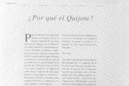 ¿Por qué el Quijote?