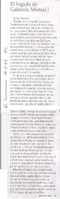 El legado de Gabriela Mistral I