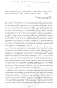 Luis Alberto Sánchez. Visto y vivido en Chile. Bitácora chilena: 1930-1970