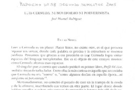 Luis Cernuda: ni noviformo ni porverinista