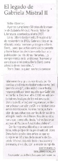 El legado de Gabriela Mistral I