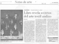 Libro revela secretos del arte textil andino