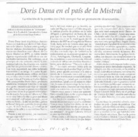 Doris Dana en el país de la Mistral