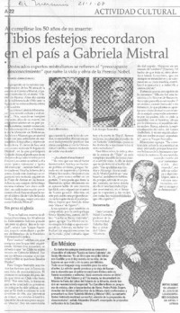 Tibios festejos recordaron en el país a Gabriela Mistral