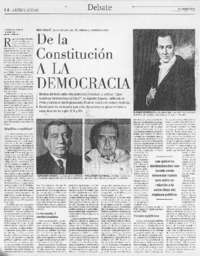 De la constitución a la democracia