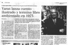 Varas lanza cuentos ilustrado y termina libro ambientado en 1973