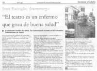 "El Teatro es un enfermo que goza de buena salud" (entrevista)