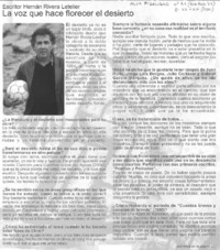 La voz que hace florecer el desierto (entrevista)