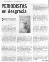 Periodista en desgracia