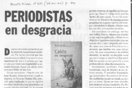 Periodista en desgracia