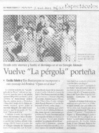Vuelve "la pérgola" porteña
