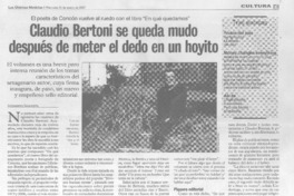 Claudio Bertoni se queda mudo después de meter el dedo en un hoyito