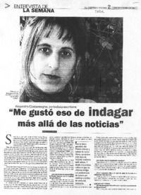 "Me gustó eso de indagar más allá de las noticias" (entrevista)