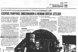 Cuentos pampinos emocionaron a Hernán Rivera Letelier