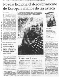 Novela ficciona el descubrimiento de Europa a manos de un azteca